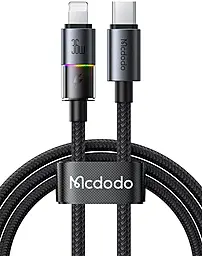 USB PD кабель McDodo USB-C - lightning 36w 3a 1.2m Cable with 7 Colorful Lights Black (CA-8190) - фото USB PD кабель McDodo USB-C - lightning 36w 3a 1.2m Cable with 7 Colorful Lights Black (CA-8190)