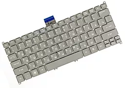 Клавиатура для ноутбука Acer AS S3 S5 V5 One 756 TM B1 без рамки серебристая