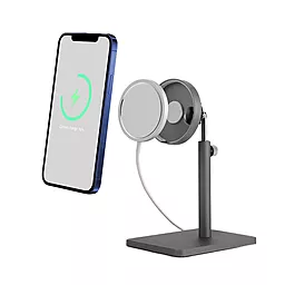 Беспроводное (индукционное) зарядное устройство Coteetci WS-32 15w Magsafe Desktop Bracket grey (CS5719-GY)