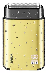 Электробритва VGR V-359 шейвер, двойное лезвие, Travel Lock, LED Display Gold - фото Электробритва VGR V-359 шейвер, двойное лезвие, Travel Lock, LED Display Gold