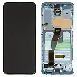 Дисплей Samsung Galaxy S20 G980, S20 5G G981 з тачскріном і рамкою, оригінал, Blue - фото Дисплей Samsung Galaxy S20 G980, S20 5G G981 з тачскріном і рамкою, оригінал, Blue