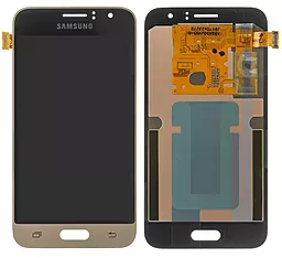 Дисплей Samsung Galaxy J1 J120 2016 з тачскріном, оригінал, Gold