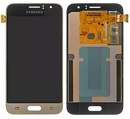 Дисплей Samsung Galaxy J1 J120 2016 з тачскріном, оригінал, Gold - фото Дисплей Samsung Galaxy J1 J120 2016 з тачскріном, оригінал, Gold