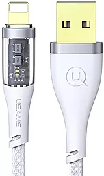 Кабель Usams Aluminum SJ571 USB-A - Lightning 12w 2.4a 1.2м cable White - фото Кабель Usams Aluminum SJ571 USB-A - Lightning 12w 2.4a 1.2м cable White