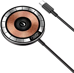 Бездротовий (індукційний) зарядний пристрій XO CX013 15w wireless charger brown - фото Бездротовий (індукційний) зарядний пристрій XO CX013 15w wireless charger brown