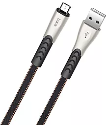 Кабель USB Hoco U48 Superior Speed micro USB Cable Black - миниатюра 3