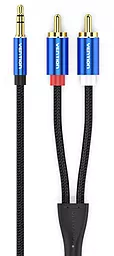 Аудіо кабель Vention КAUX mimi Jack 3.5 мм - 2xRCA M/M 1.5 м cable blue (BCPLG) - мініатюра 3