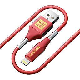 Кабель USB Luxe Cube Armored Lightning Cable Red (8886668686099)