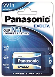 Батарейка Panasonic 6LR61 (крона) Evolta 1шт (6LR61EGE/1BP) - фото Батарейка Panasonic 6LR61 (крона) Evolta 1шт (6LR61EGE/1BP)