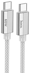 Кабель Hoco U134 Primero USB Type-C - Type-C 60w 3a 1.2м PD cable Gray - фото Кабель Hoco U134 Primero USB Type-C - Type-C 60w 3a 1.2м PD cable Gray
