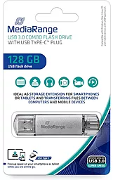 Флешка MediaRange 128 GB USB 3.0 combo flash drive with USB Type-C plug (MR938)