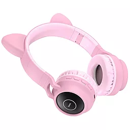 Наушники Hoco W27 Cat Ear Pink - миниатюра 3