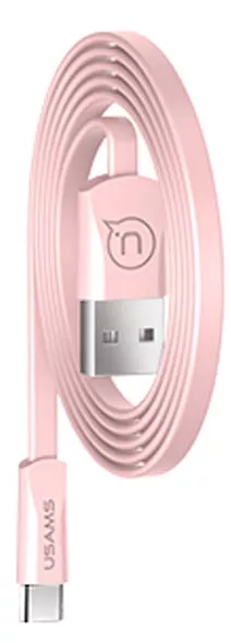 Кабель Usams USB-A - Type-C 12w 2.4a 1.2м cable Pink (US-SJ200) - фото 2