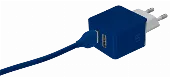 Сетевое зарядное устройство Trust Urban Revolt Dual Smart Wall Charger (1A/1A) Blue - миниатюра 5