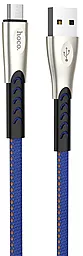 Кабель Hoco U48 Superior Speed USB-A - micro USB 12w 2.4a 1.2м cable Blue - фото Кабель Hoco U48 Superior Speed USB-A - micro USB 12w 2.4a 1.2м cable Blue