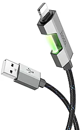 Кабель Hoco U123 Regent colorful charging USB-A - Lightning 12w 2.4a 1.2м cable Black - фото Кабель Hoco U123 Regent colorful charging USB-A - Lightning 12w 2.4a 1.2м cable Black