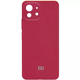 Чехол Epik Silicone Cover Full Camera (AA) для Xiaomi Mi 11 Lite Красный / Rose Red