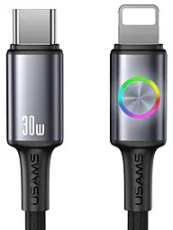 Кабель Usams Huan USB Type-C - Lightning 30w 3a 1.2м PD cable Gray (US-SJ753) - фото Кабель Usams Huan USB Type-C - Lightning 30w 3a 1.2м PD cable Gray (US-SJ753)