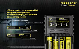 Зарядний пристрій Nitecore SC4 з LED дисплеєм - мініатюра 9