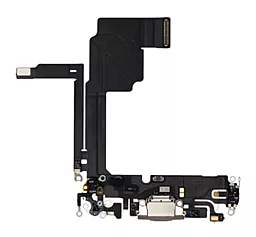 Нижний шлейф Apple iPhone 15 Pro c разъемом зарядки, с микрофоном Original Natural Titanium - фото Нижний шлейф Apple iPhone 15 Pro c разъемом зарядки, с микрофоном Original Natural Titanium
