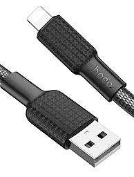 Кабель Hoco X69 Jaeger USB-A - Lightning 12w 2.4a 1м cable Black/White - мініатюра 2 Кабель Hoco X69 Jaeger USB-A - Lightning 12w 2.4a 1м cable Black/White - мініатюра 2