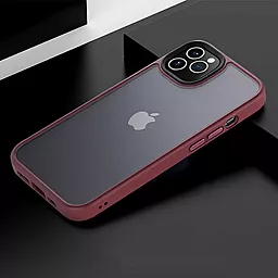Чехол Epik TPU+PC Metal Buttons для Apple iPhone 12 Pro, iPhone 12 (6.1") Бордовый - миниатюра 2