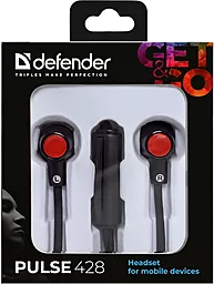 Наушники Defender Pulse 428 Black/Red (63428) - миниатюра 4