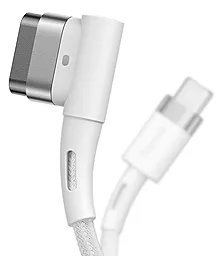 USB Кабель Baseus Zinc Magnetic Charging Apple 60W 2M USB Type-C to MagSafe 1 L-shaped Port  White (CATXC-W02) - мініатюра 3