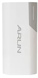 Повербанк Arun Y38 5600mAh White/Grey - фото Повербанк Arun Y38 5600mAh White/Grey