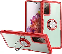 Чехол Deen CrystalRing Samsung N980 Galaxy Note 20 Clear/Red