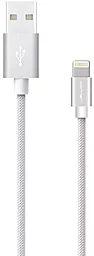 Кабель Jellico GS-10 USB-A - Lightning 12w 3.1a 1м cable Silver - фото Кабель Jellico GS-10 USB-A - Lightning 12w 3.1a 1м cable Silver