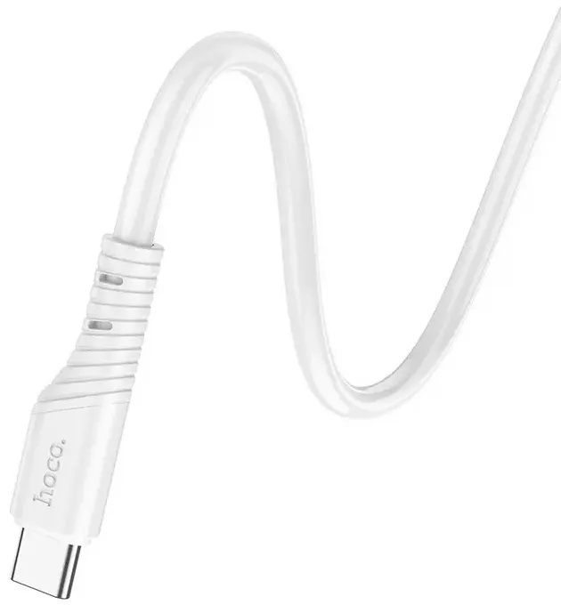 Кабель Hoco X97 Crystal Silicone USB Type-C - Type-C 60w 3a 1м PD cable White - фото 4