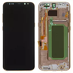Дисплей Samsung Galaxy S8 Plus G955 з тачскріном і рамкою, (OLED), Gold