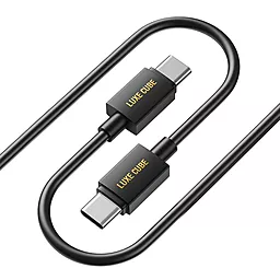 Кабель Luxe Cube USB Type-C - Type-C 15w 3a 2м cable Black - фото Кабель Luxe Cube USB Type-C - Type-C 15w 3a 2м cable Black