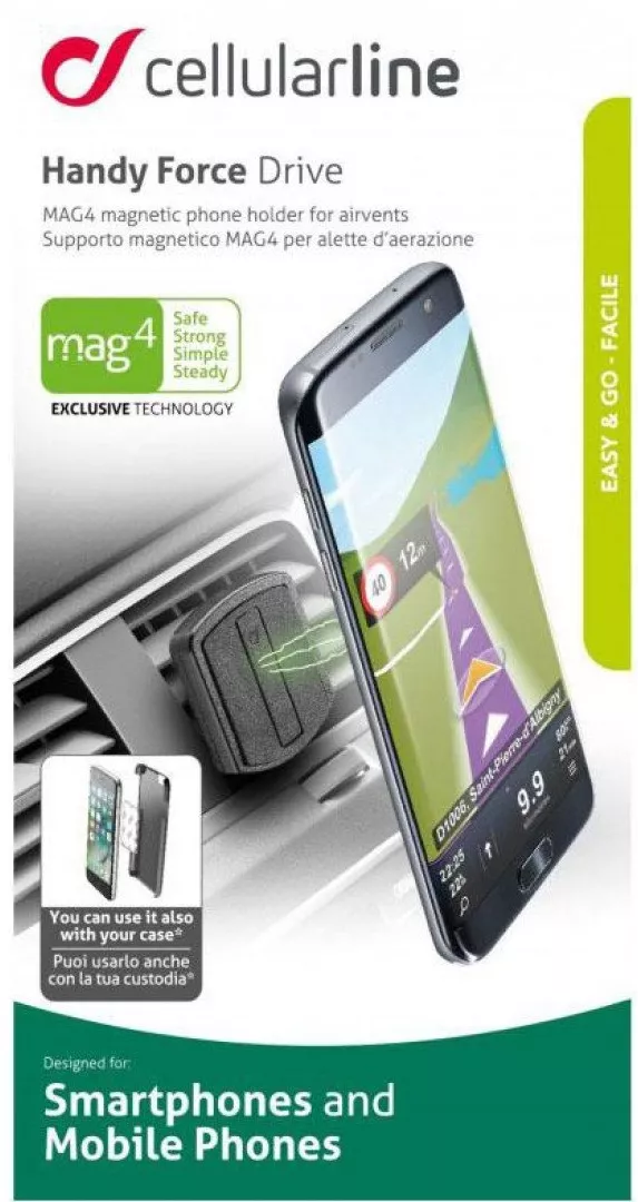 Держатель магнитный CellularLine Mag4 Handy Force DRV Black - фото 4