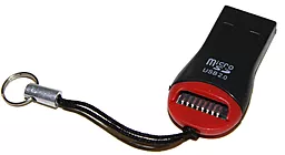 Картридер Voltronic USB 2.0 MicroSD (06259) Black/Red - фото Картридер Voltronic USB 2.0 MicroSD (06259) Black/Red