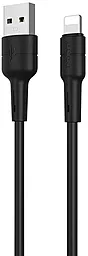 Кабель Borofone BX30 USB-A - Lightning 12w 2.4a 1м cable Black - фото Кабель Borofone BX30 USB-A - Lightning 12w 2.4a 1м cable Black