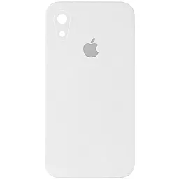 {"ru": "Чехол", "uk": "Чохол"} Silicone Case Full Camera Square для Apple iPhone XR  White