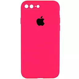 Чохол Silicone Case Full Camera Square для Apple iPhone 7 Plus, iPhone 8 Plus Barbie Pink
