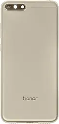 Задняя крышка корпуса Huawei Y6 2018 со стеклом камеры, с логотипом "Honor" Gold - фото Задняя крышка корпуса Huawei Y6 2018 со стеклом камеры, с логотипом "Honor" Gold