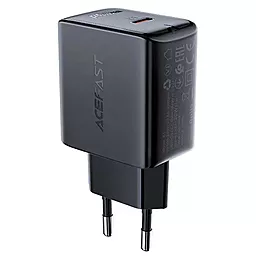 Мережевий зарядний пристрій з швидкою зарядкою AceFast A1 20w GAN PD USB-C fast charger black