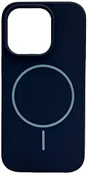 Чехол Silicone Case Full Fine Ring MagSafe для Apple iPhone 14 Pro Dark Blue - фото Чехол Silicone Case Full Fine Ring MagSafe для Apple iPhone 14 Pro Dark Blue