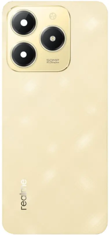 Задняя крышка корпуса Realme C61 со стеклом камеры, Original Sparkle Gold - фото 1