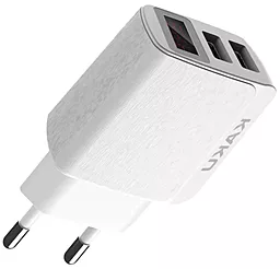 Мережевий зарядний пристрій iKaku 2.4a 2xUSB-A ports home charger white (KSC-180-CHUANGNENG)