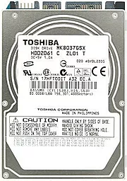 Жесткий диск для ноутбука Toshiba 80 GB 2.5 (MK8037GSX)