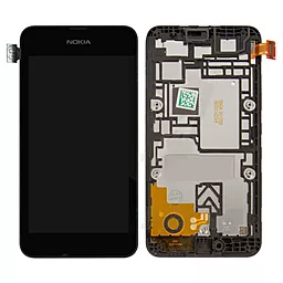 Дисплей Nokia Lumia 530 с тачскрином и рамкой, Black - фото Дисплей Nokia Lumia 530 с тачскрином и рамкой, Black