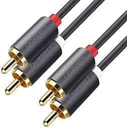 Аудио кабель Ugreen 2хRCA M/M 3 м cable black (10519) - фото Аудио кабель Ugreen 2хRCA M/M 3 м cable black (10519)