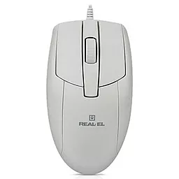 Комплект (клавиатура+мышка) REAL-EL Standard 505 Kit, USB, white - миниатюра 3