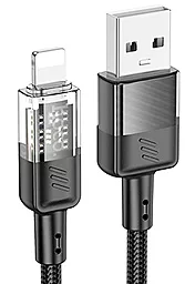 Кабель Hoco U129 U129 Spirit transparent USB-A - Lightning 12w 2.4a 1.2м cable Black