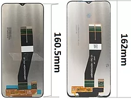 Дисплей Samsung Galaxy A03s A037 (162mm) с тачскрином и рамкой, оригинал, Black - миниатюра 2